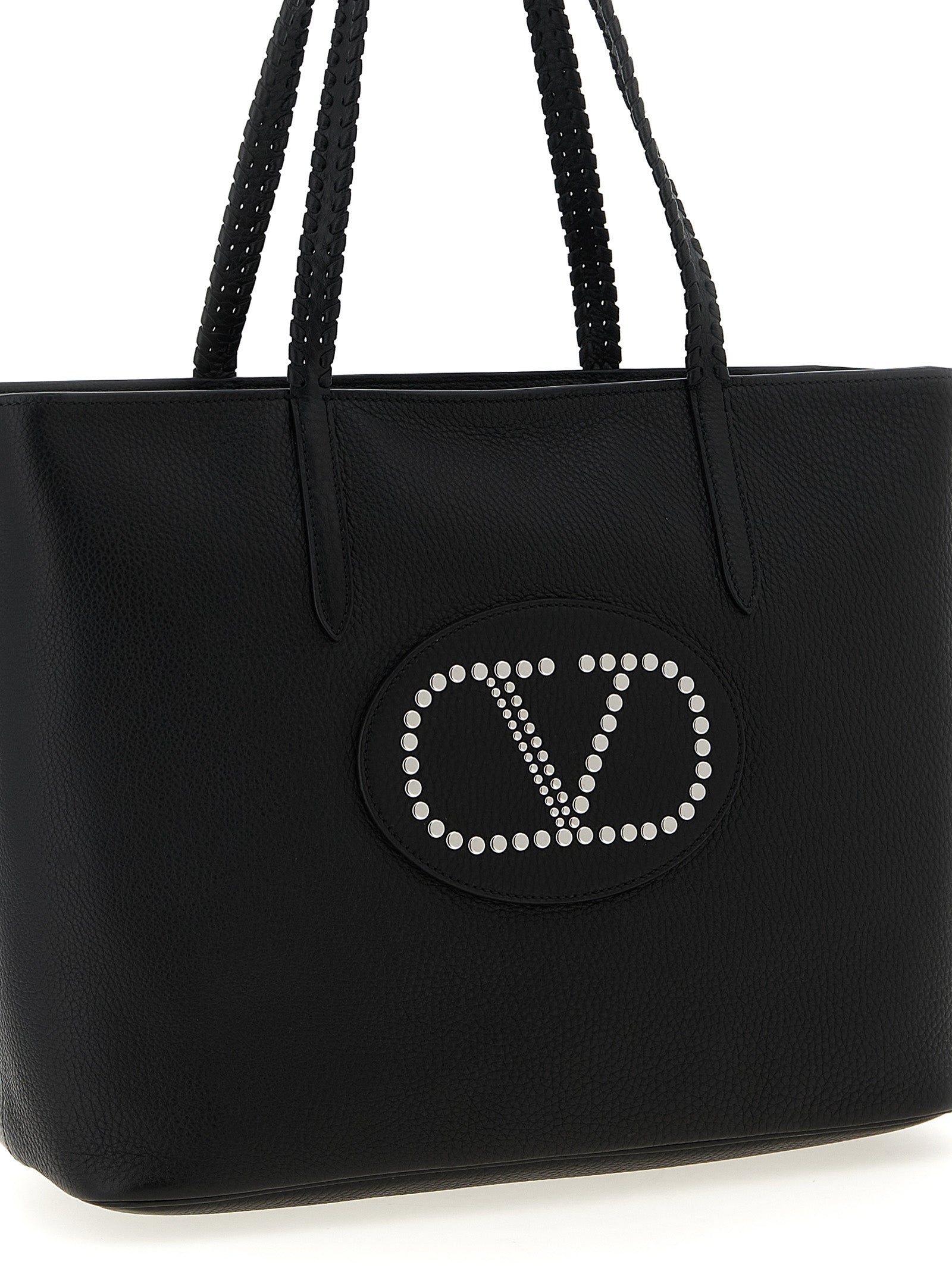 Valentino Garavani Black Calfskin Tote Bag Valentino Garavani Xosier