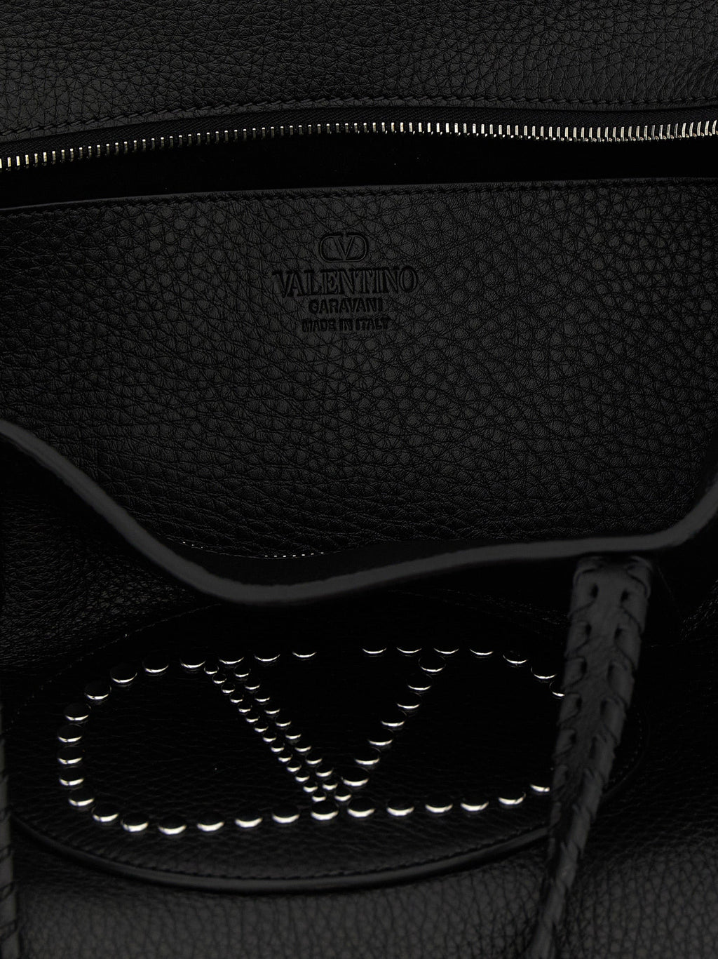 Valentino Garavani Black Calfskin Tote Bag Valentino Garavani Xosier
