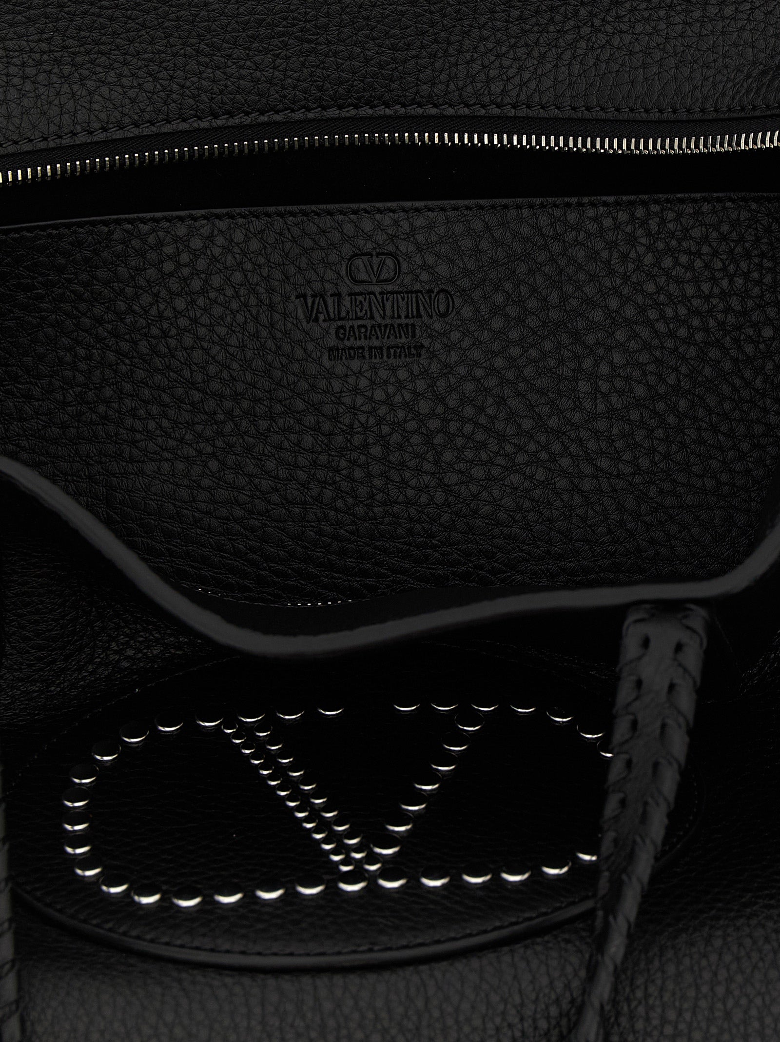 Valentino Garavani Black Calfskin Tote Bag Valentino Garavani Xosier