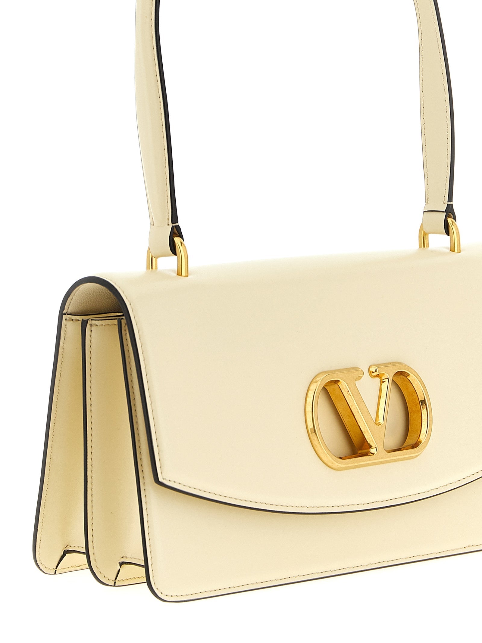 Valentino Garavani White Calfskin Shoulder Bag Valentino Garavani Xosier