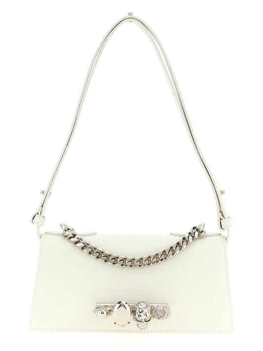 White Calfskin Shoulder Bag