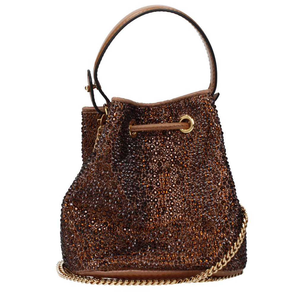 Versace Brown Satin Handbag Versace Xosier