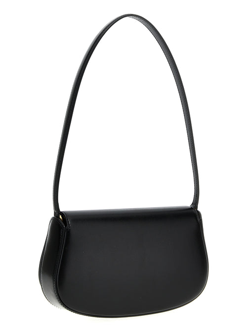 Black Calfskin Shoulder Bag