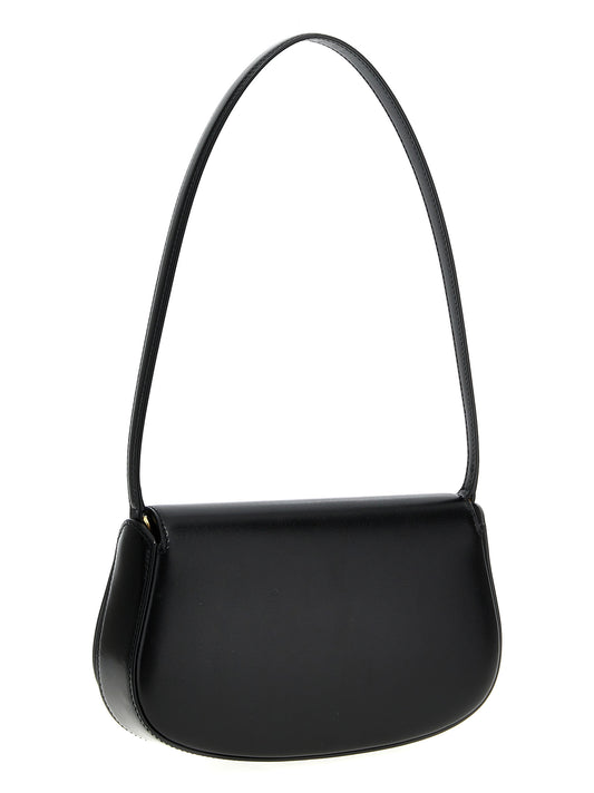 Black Calfskin Shoulder Bag