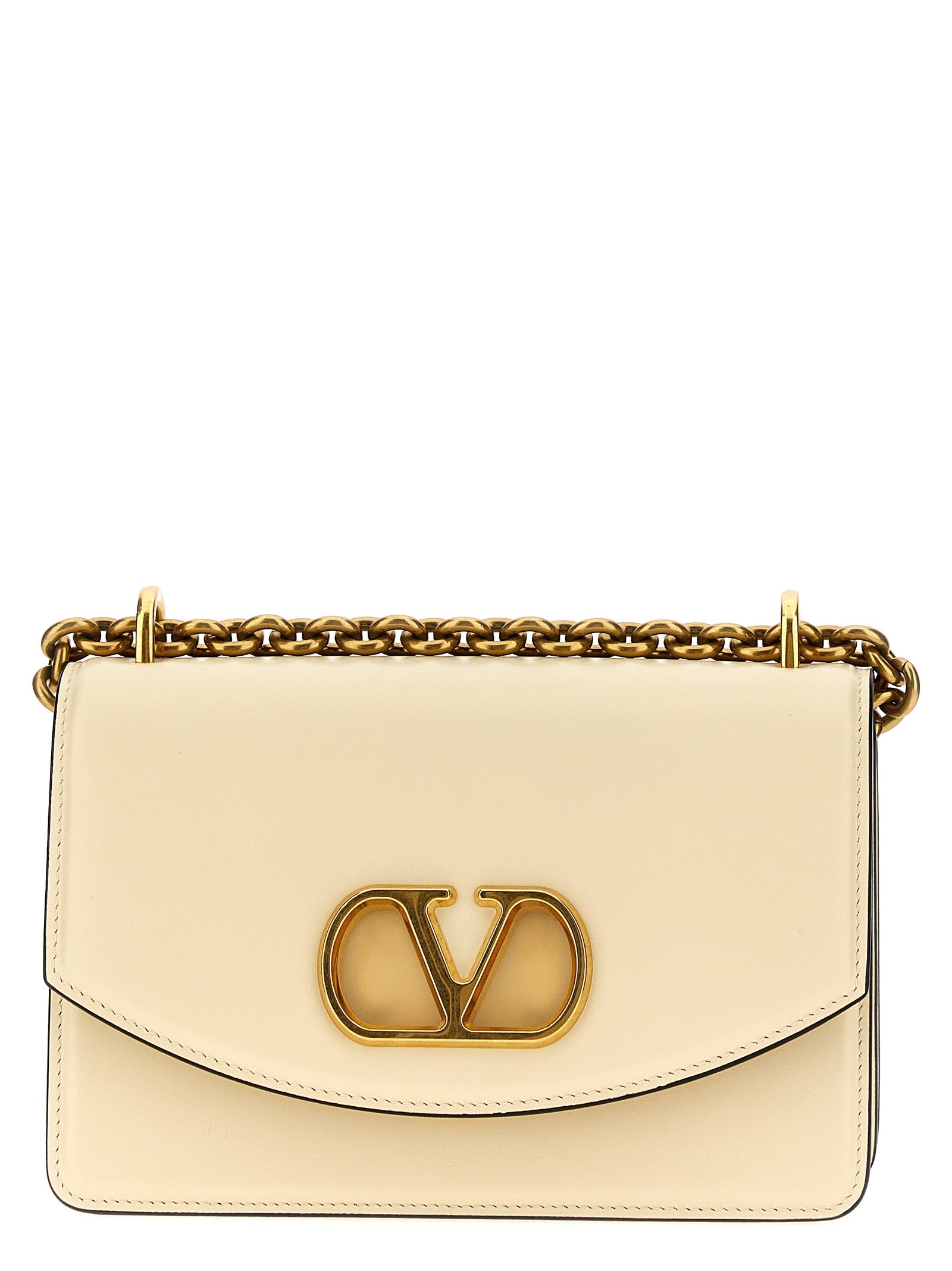 Valentino Garavani White Calfskin Shoulder Bag Valentino Garavani Xosier