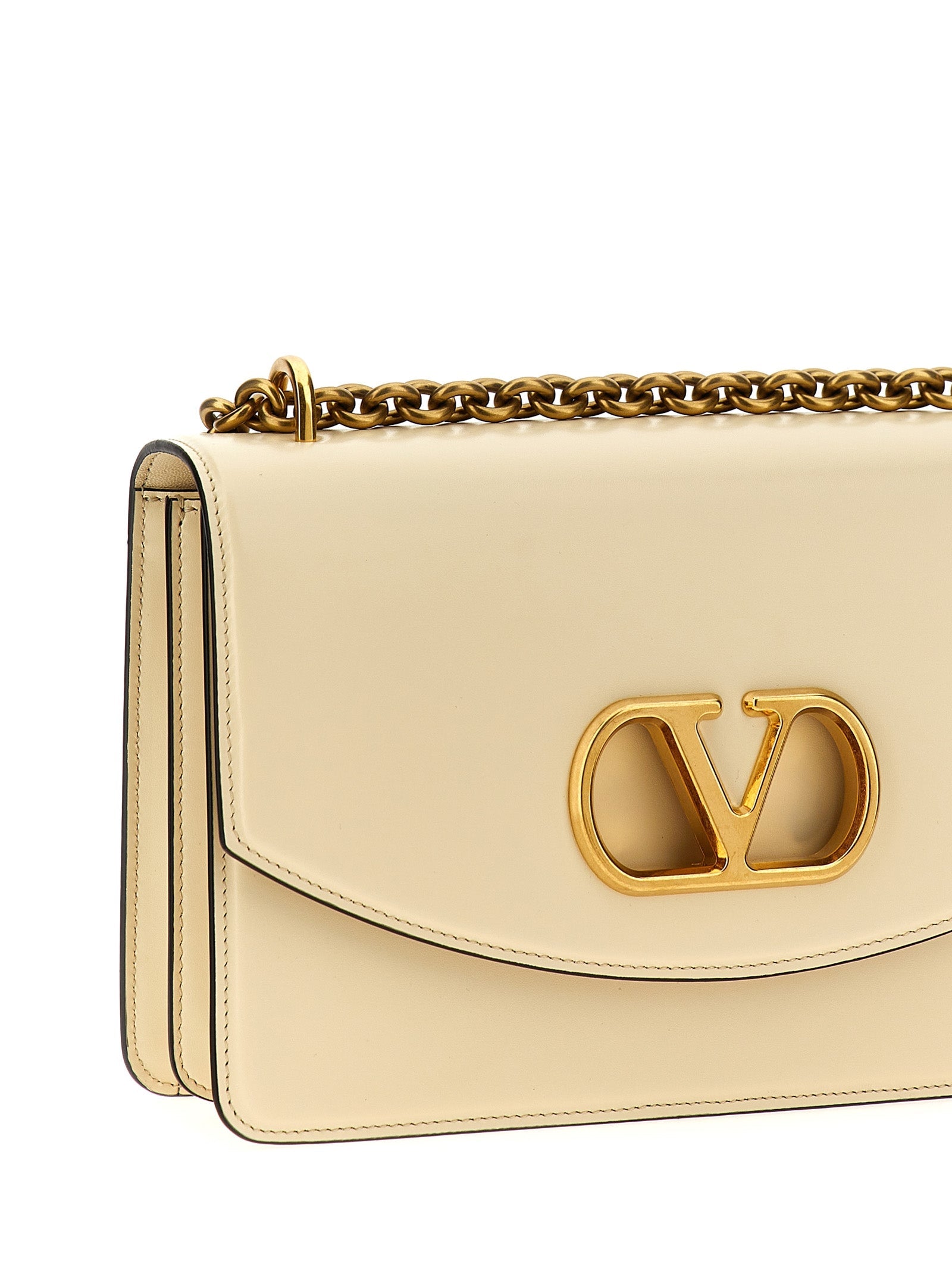 Valentino Garavani White Calfskin Shoulder Bag Valentino Garavani Xosier