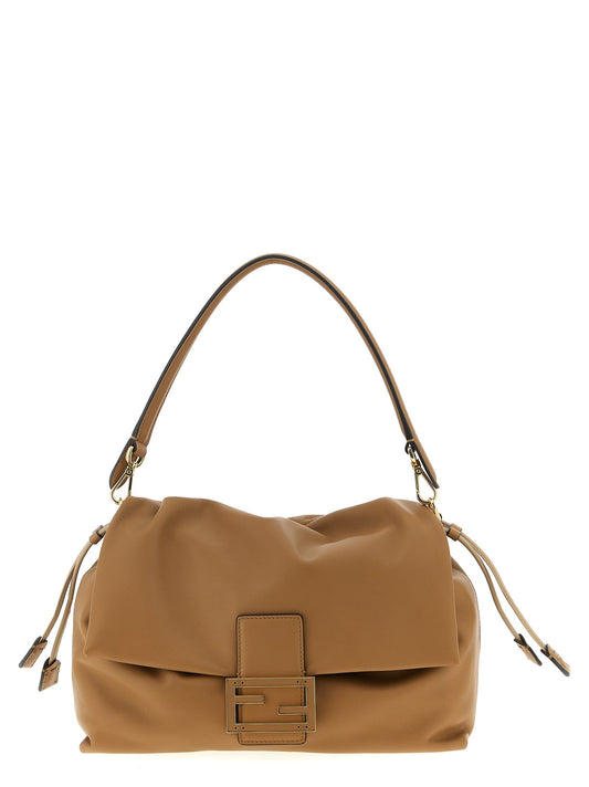 Fendi Beige Lamb Leather Shoulder Bag Fendi Xosier