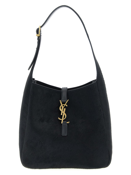 Black Calfskin Shoulder Bag