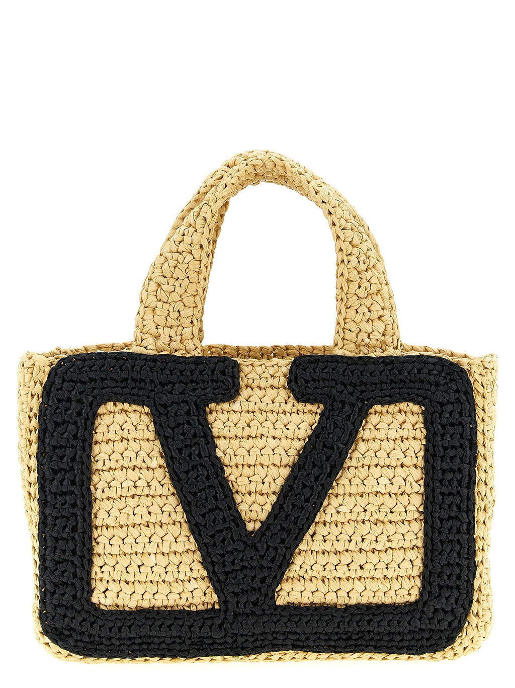 Valentino Garavani Black Viscose Tote Bag Valentino Garavani Xosier
