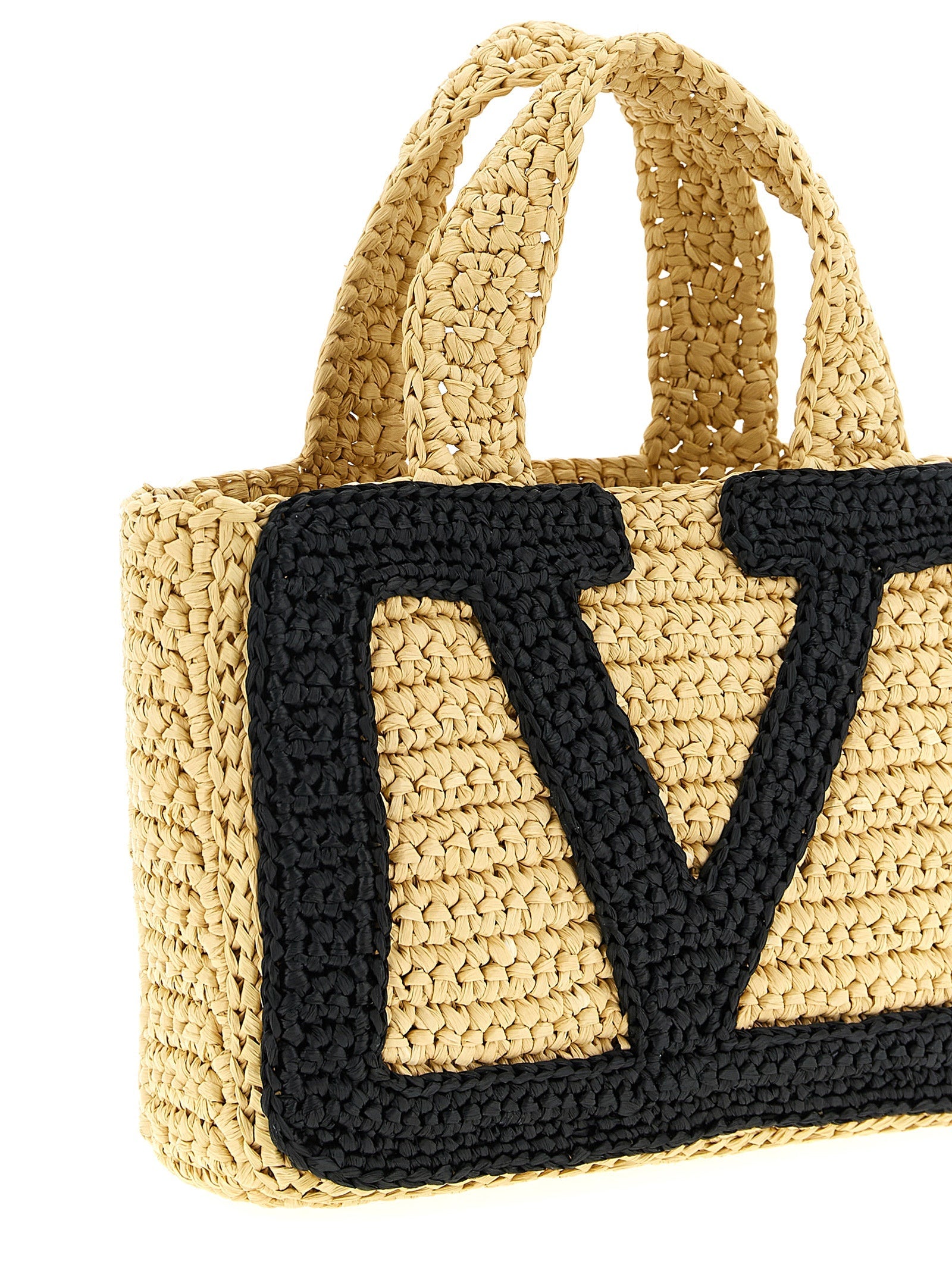 Valentino Garavani Black Viscose Tote Bag Valentino Garavani Xosier