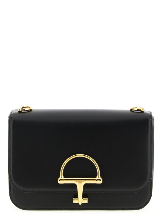 Black Calfskin Shoulder Bag
