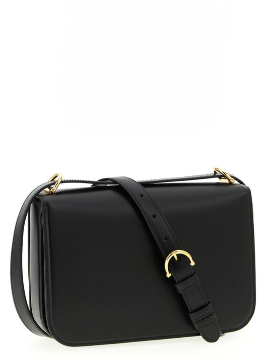 Black Calfskin Shoulder Bag