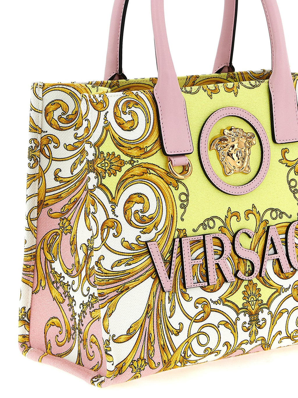 Versace Multicolor Cotton Tote Bag Versace Xosier