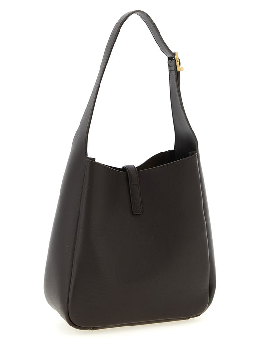 Brown Calfskin Shoulder Bag