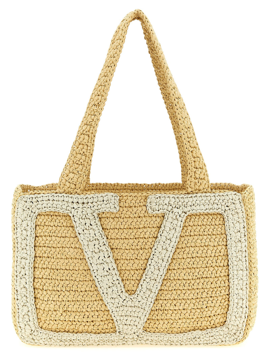 Valentino Garavani White Viscose Tote Bag Valentino Garavani Xosier