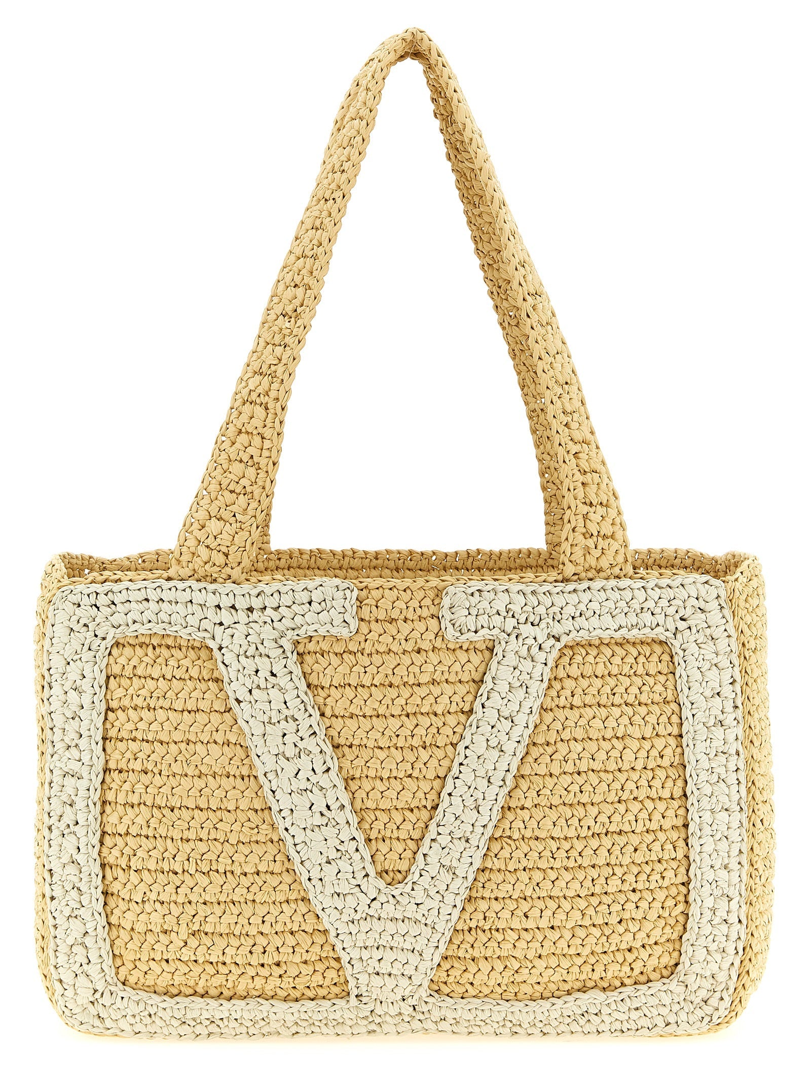 Valentino Garavani White Viscose Tote Bag Valentino Garavani Xosier