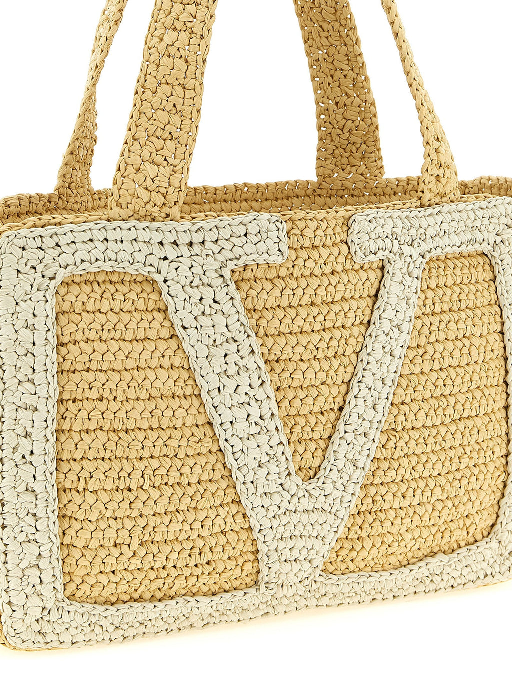 Valentino Garavani White Viscose Tote Bag Valentino Garavani Xosier
