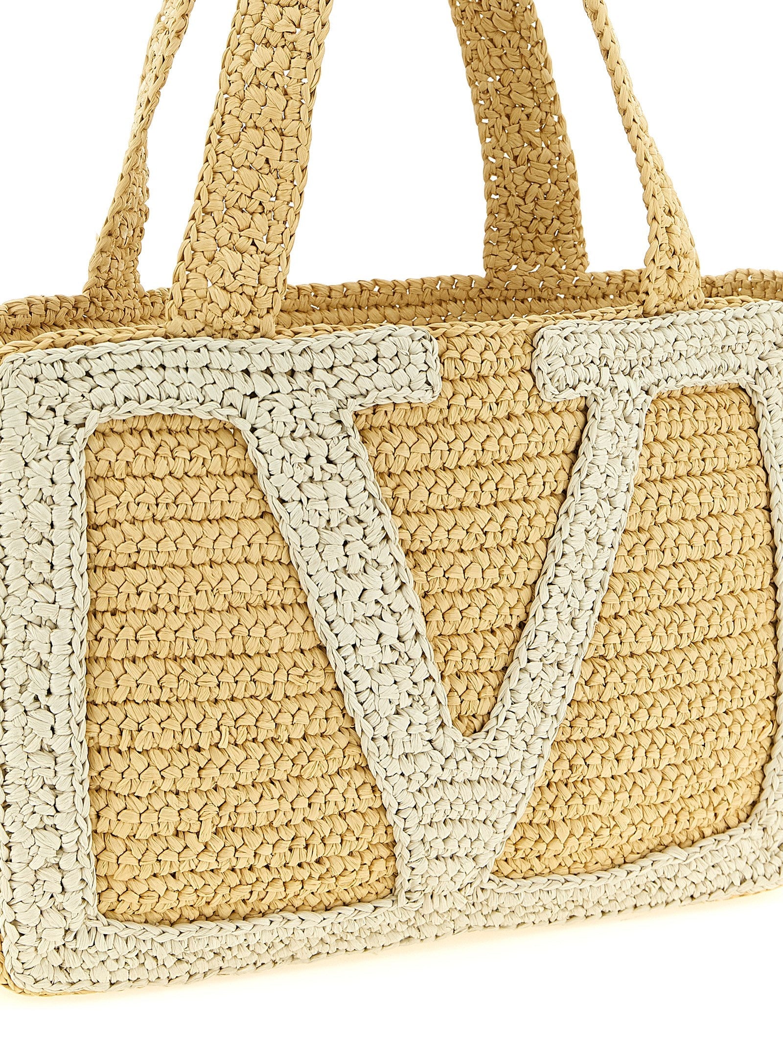 Valentino Garavani White Viscose Tote Bag Valentino Garavani Xosier