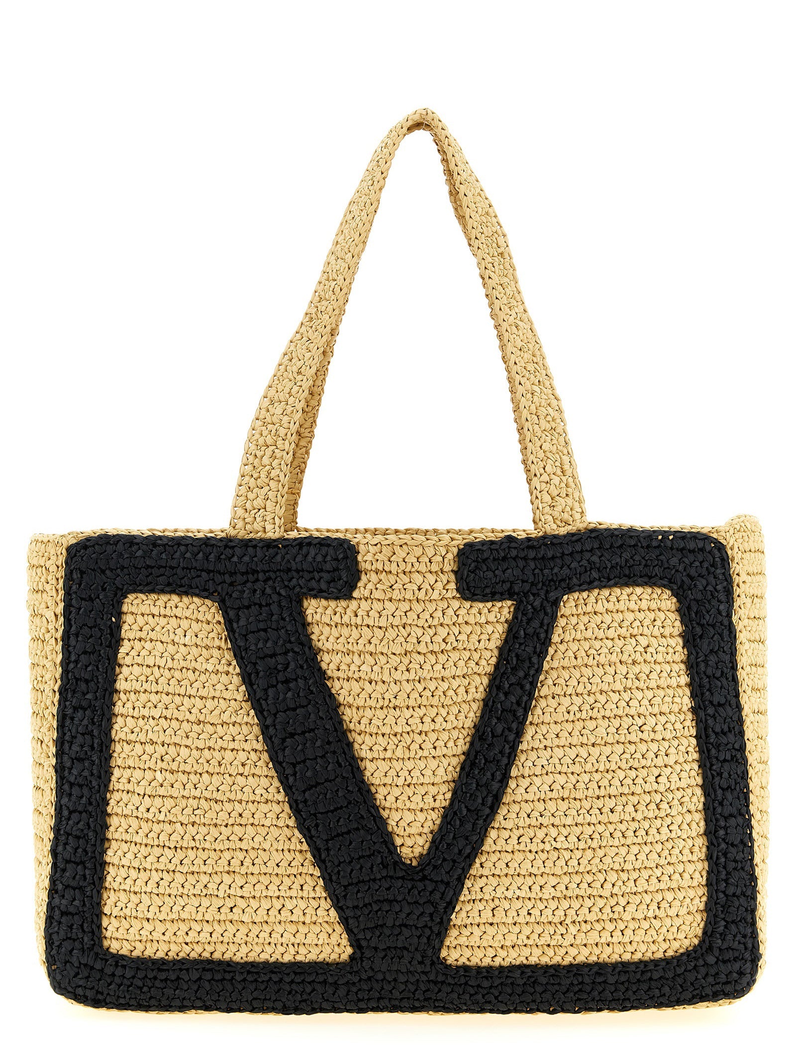 Valentino Garavani Black Viscose Tote Bag Valentino Garavani Xosier