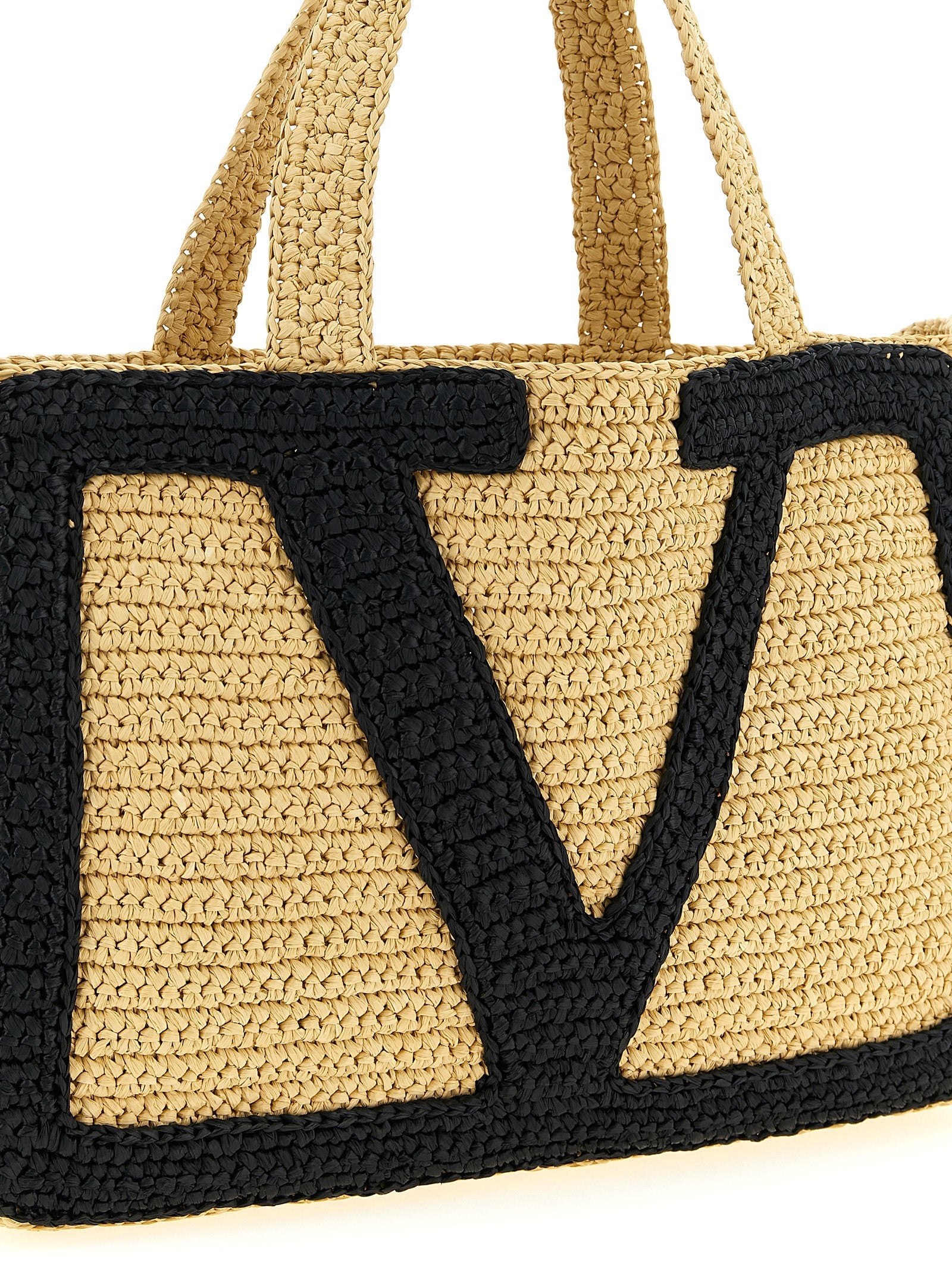 Valentino Garavani Black Viscose Tote Bag Valentino Garavani Xosier