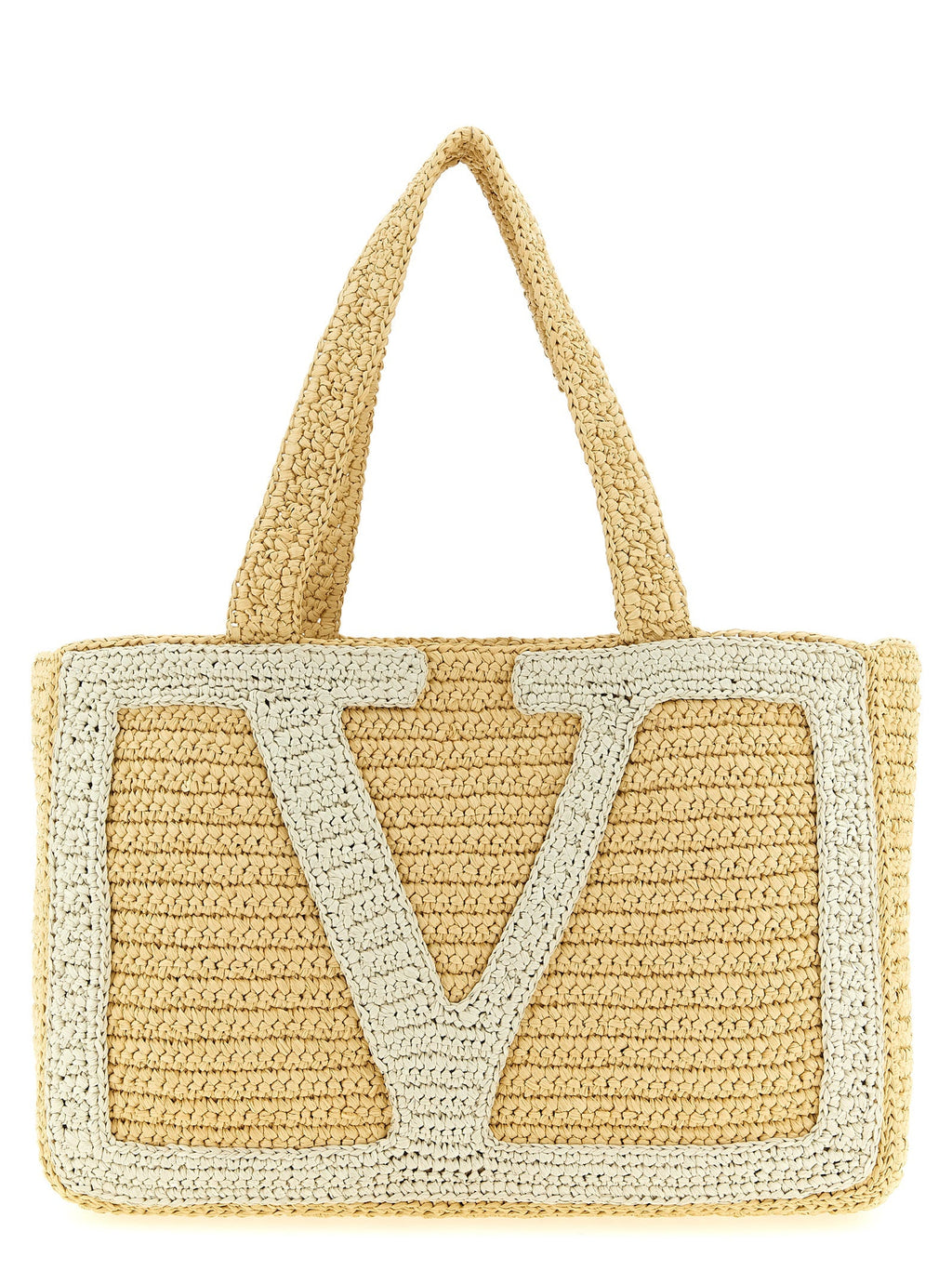 Valentino Garavani White Viscose Tote Bag Valentino Garavani Xosier