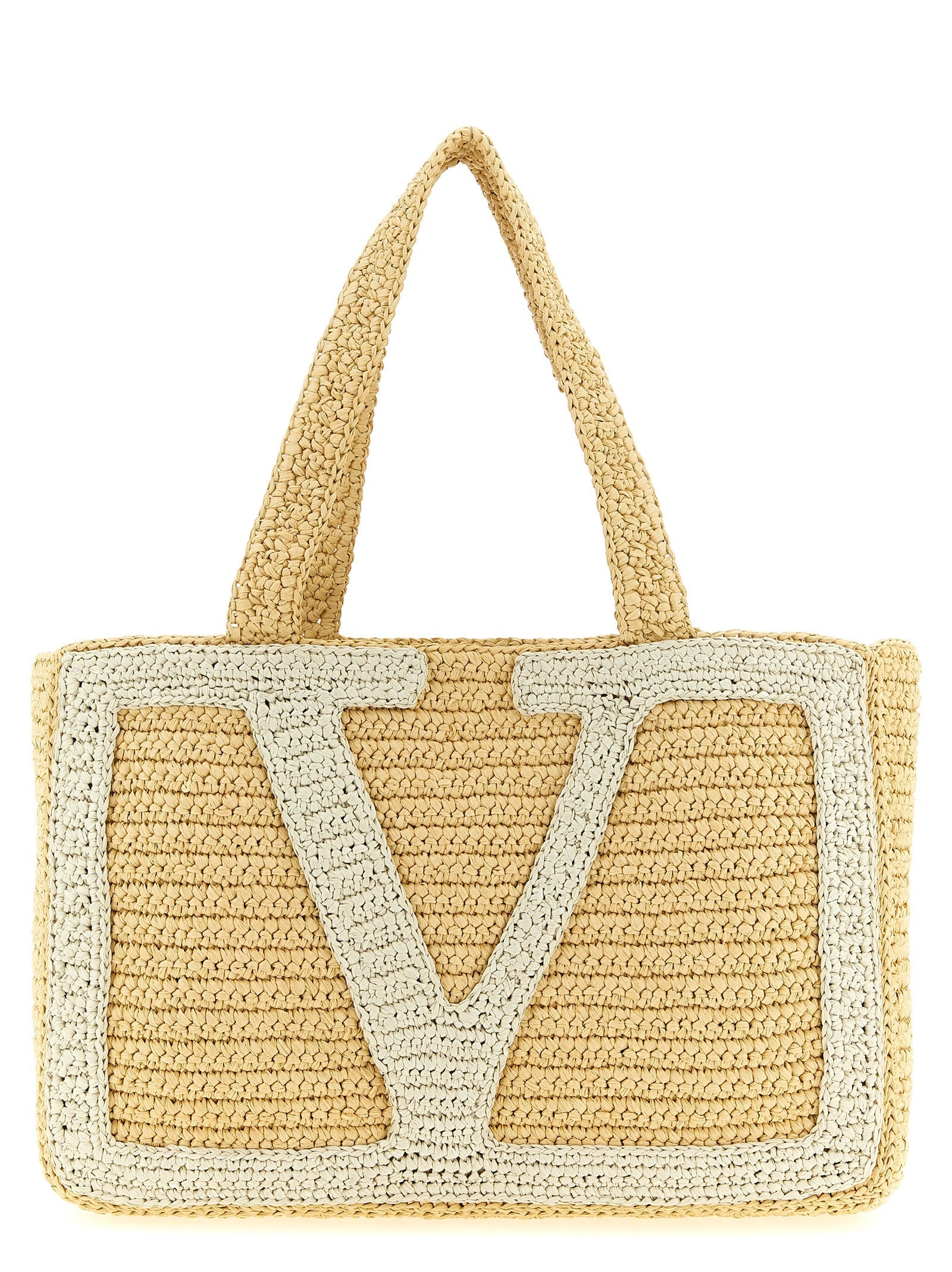 Valentino Garavani White Viscose Tote Bag Valentino Garavani Xosier