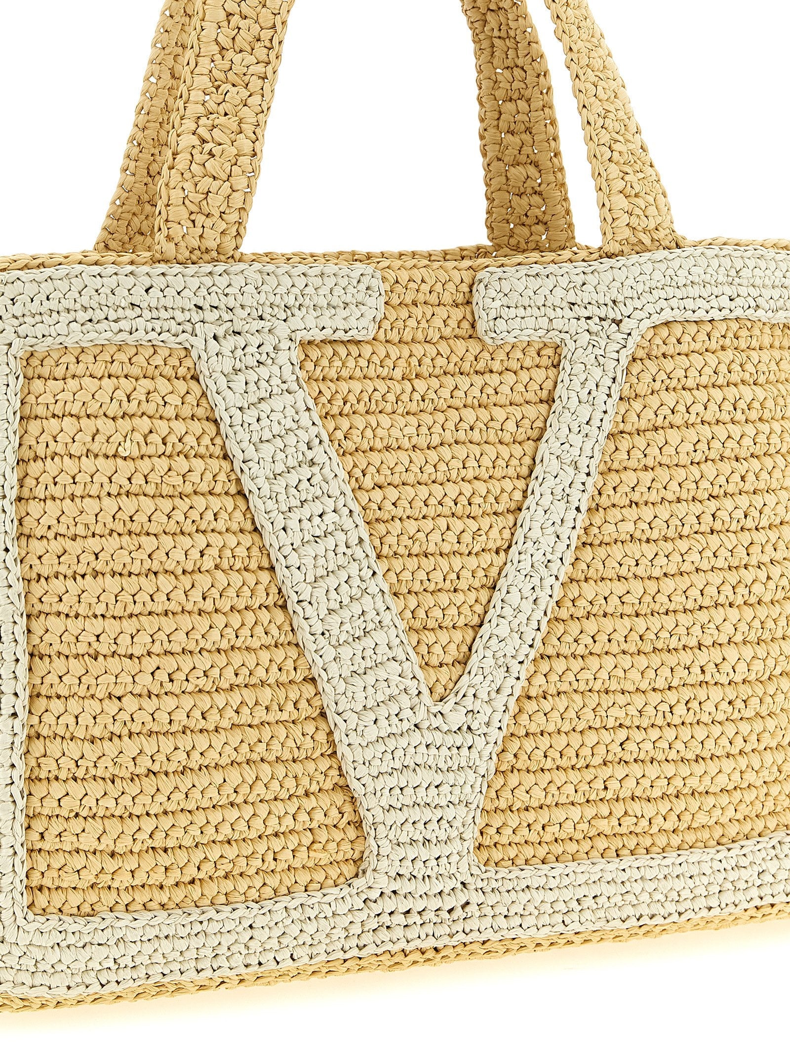 Valentino Garavani White Viscose Tote Bag Valentino Garavani Xosier