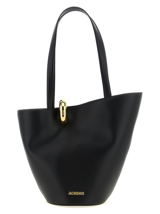 Jacquemus Black Cowhide Shoulder Bag Jacquemus Xosier