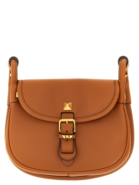 Valentino Garavani Brown Calfskin Shoulder Bag Valentino Garavani Xosier