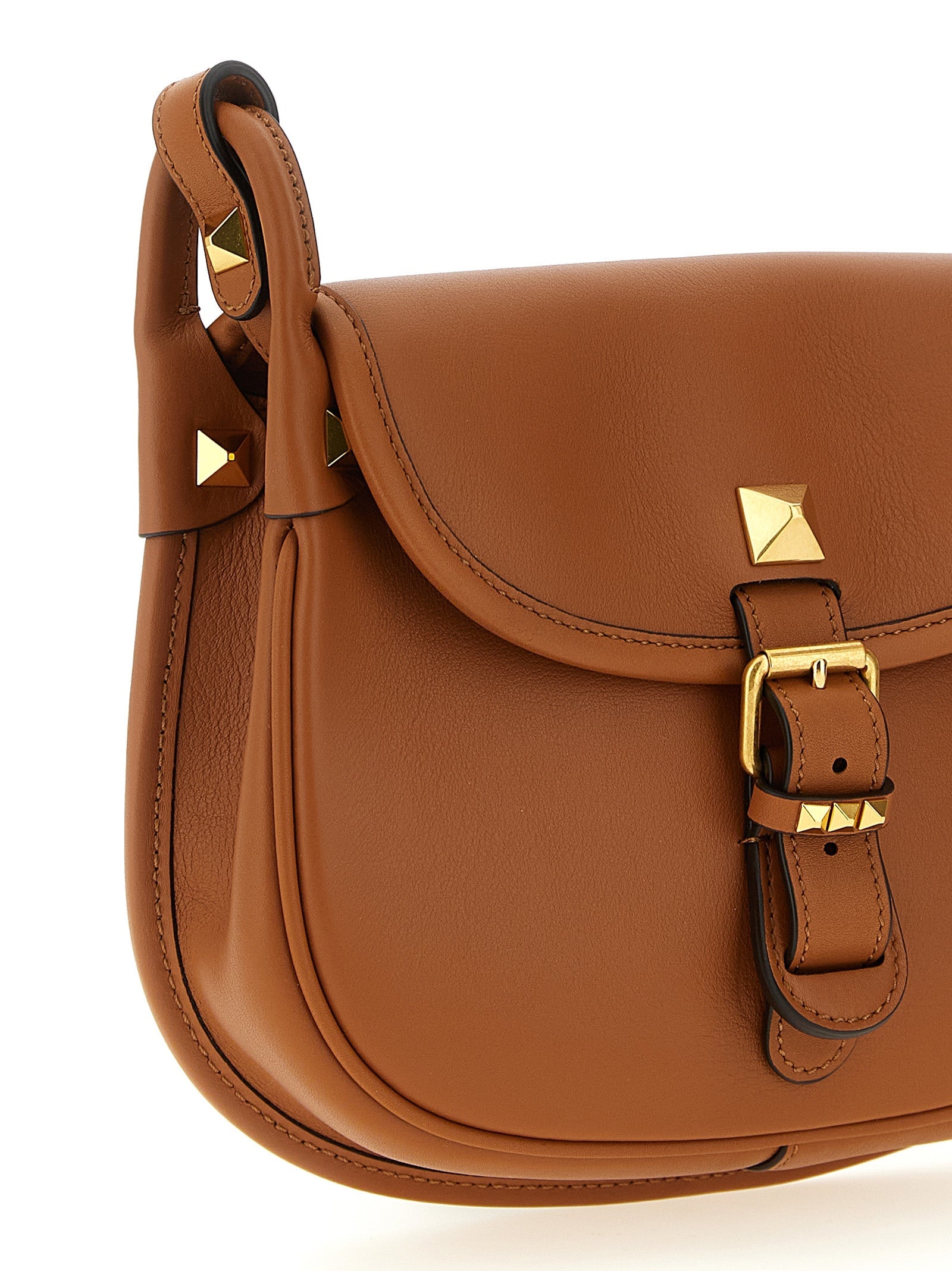 Valentino Garavani Brown Calfskin Shoulder Bag Valentino Garavani Xosier
