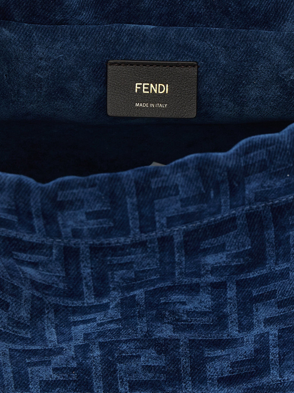 Fendi Blue Cotton Backpack Fendi Xosier
