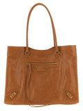 Brown Lamb Leather Shoulder Bag