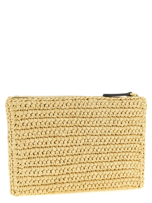 Valentino Garavani White Viscose Clutch Bag Valentino Garavani Xosier