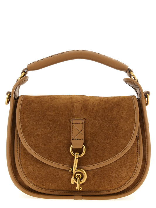 Sac à main en cuir de veau beige
