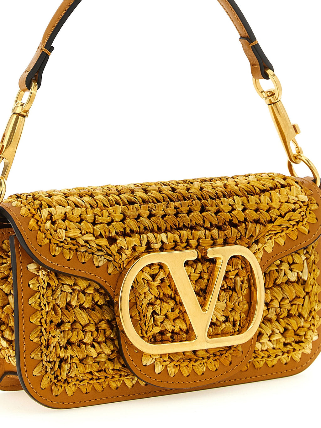 Valentino Garavani Gold Viscose Shoulder Bag Valentino Garavani Xosier