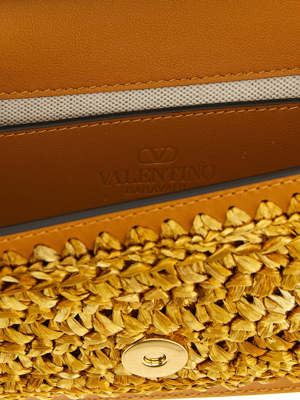 Valentino Garavani Gold Viscose Shoulder Bag Valentino Garavani Xosier