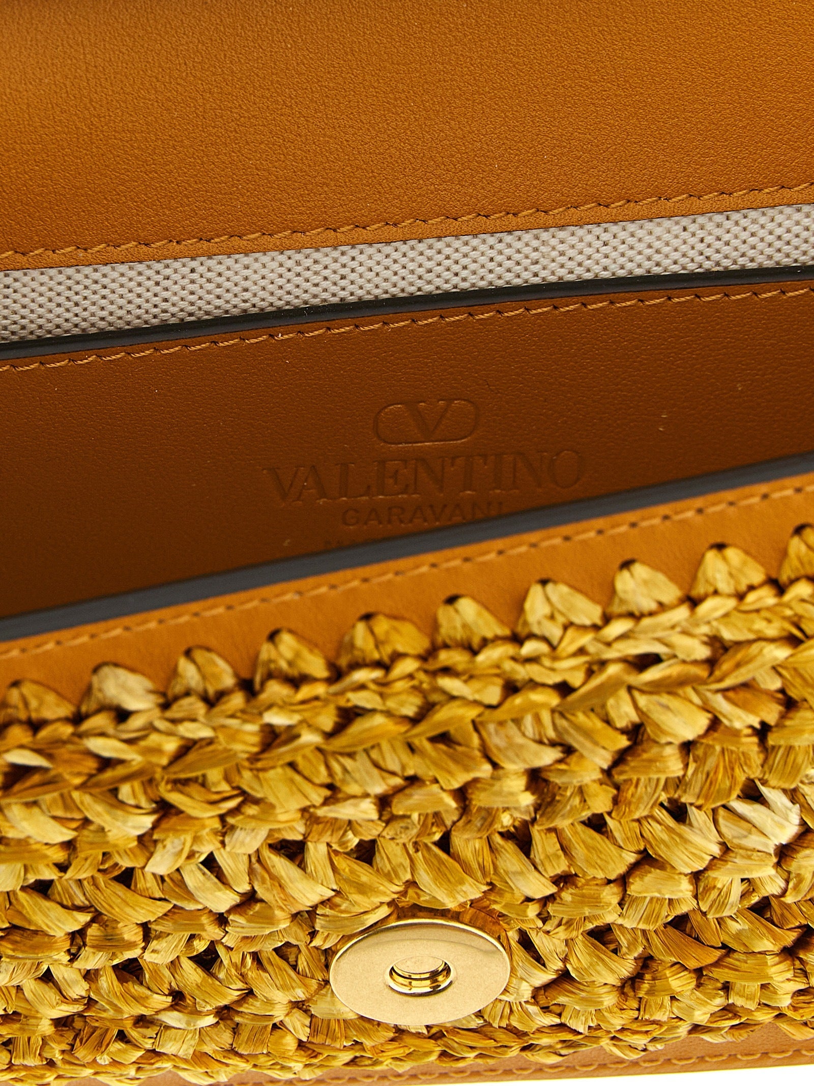 Valentino Garavani Gold Viscose Shoulder Bag Valentino Garavani Xosier