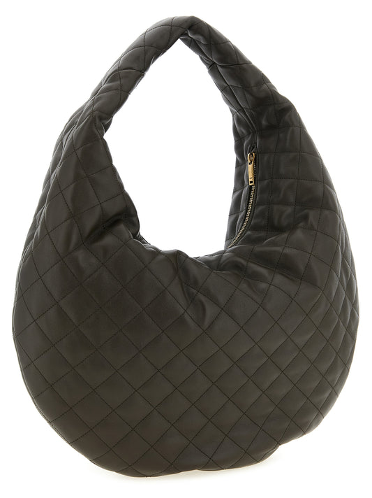 Brown Lamb Leather Shoulder Bag