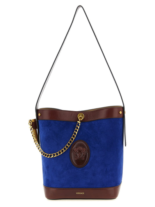 Versace Blue Calfskin Shoulder Bag Versace Xosier