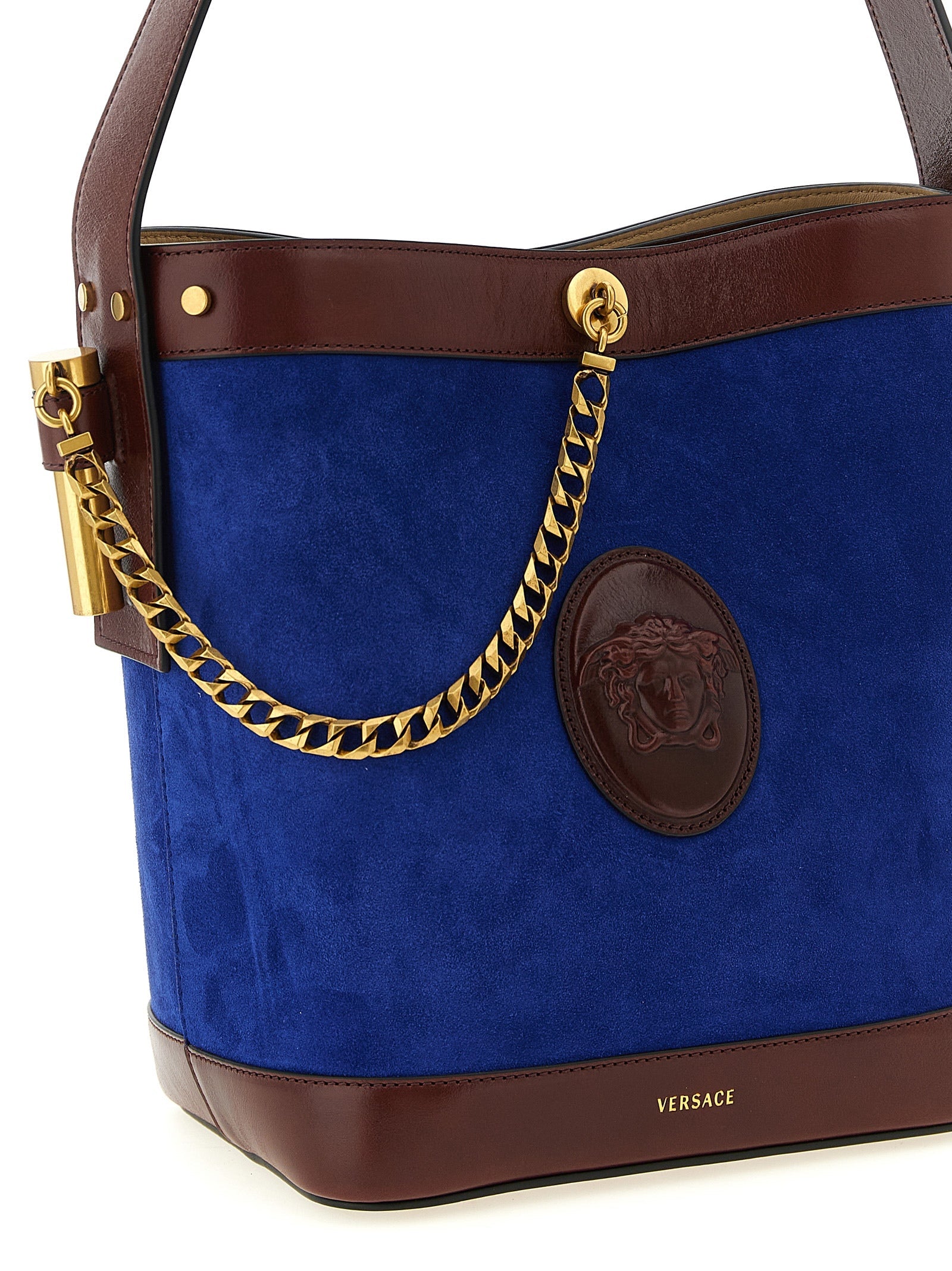 Versace Blue Calfskin Shoulder Bag Versace Xosier