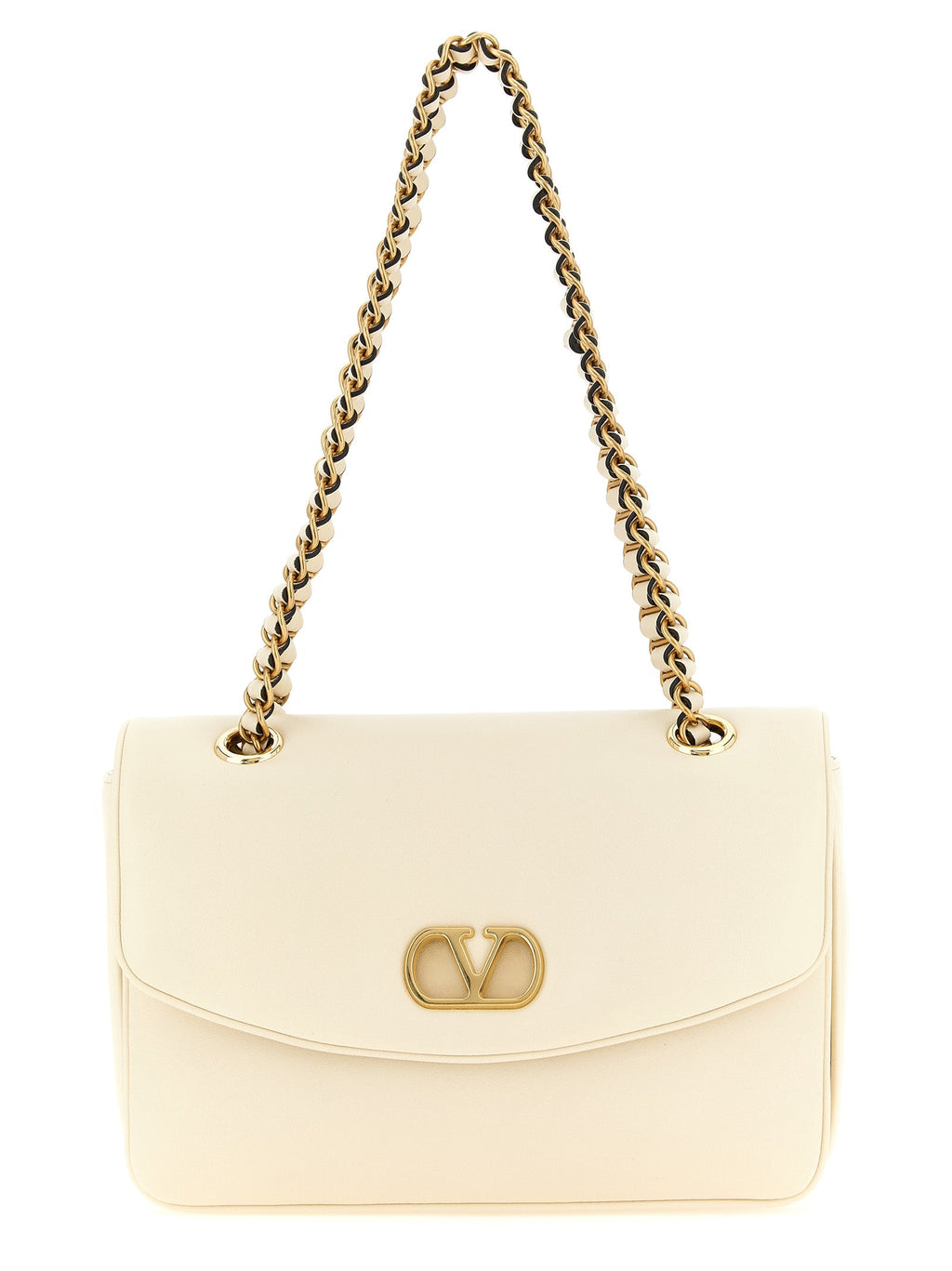 Valentino Garavani White Lamb Leather Shoulder Bag Valentino Garavani Xosier