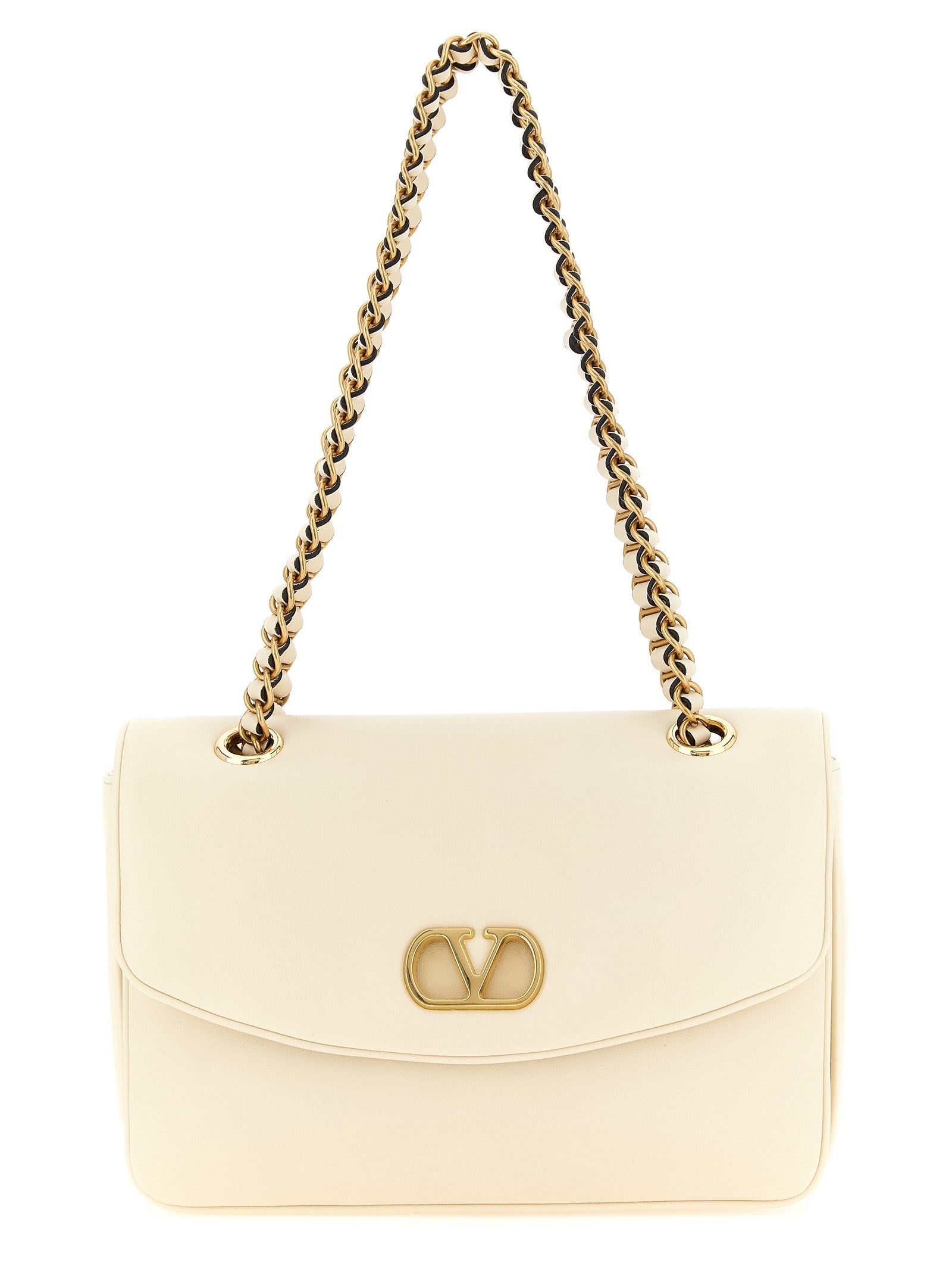 Valentino Garavani White Lamb Leather Shoulder Bag Valentino Garavani Xosier