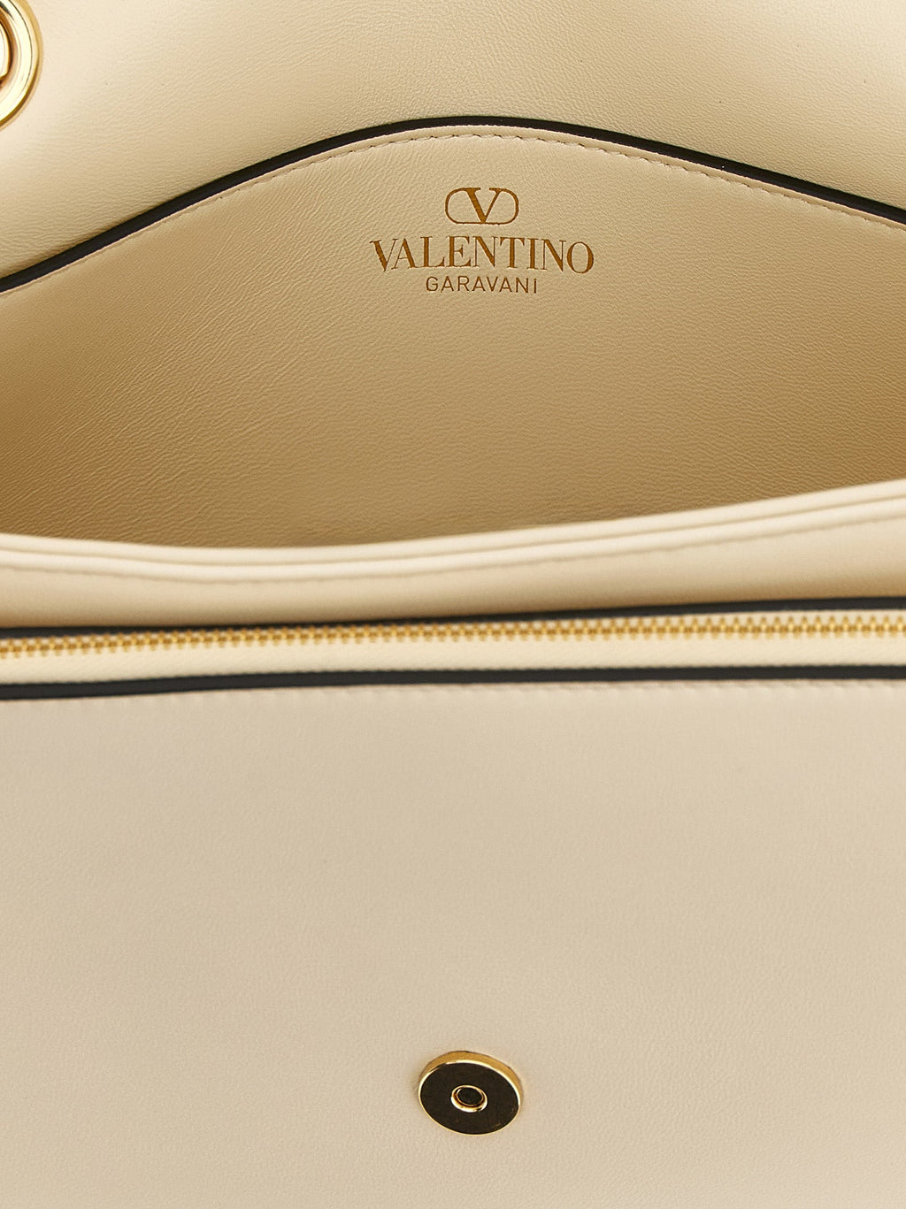 Valentino Garavani White Lamb Leather Shoulder Bag Valentino Garavani Xosier