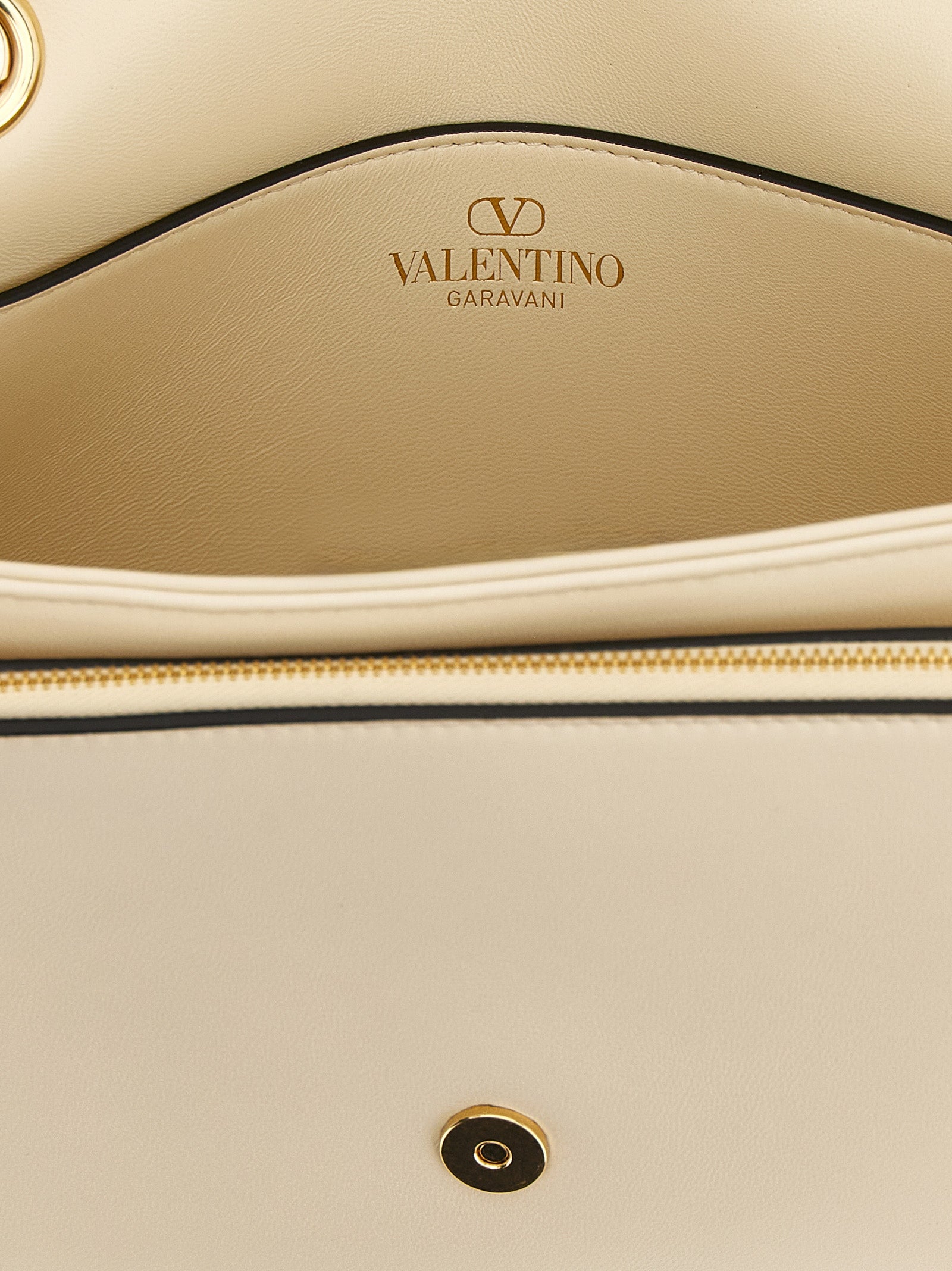 Valentino Garavani White Lamb Leather Shoulder Bag Valentino Garavani Xosier