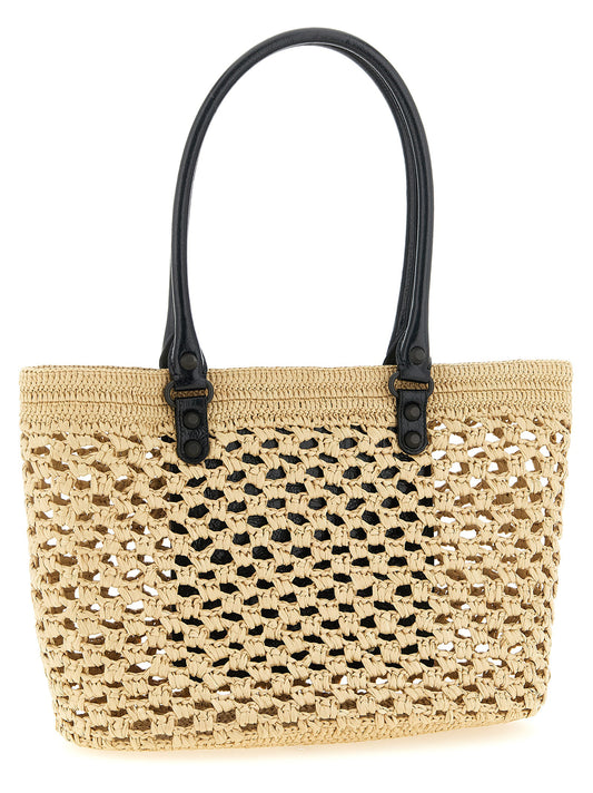 Sac bandoulière en viscose beige