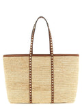 Valentino Garavani Beige Straw Tote Bag Valentino Garavani Xosier