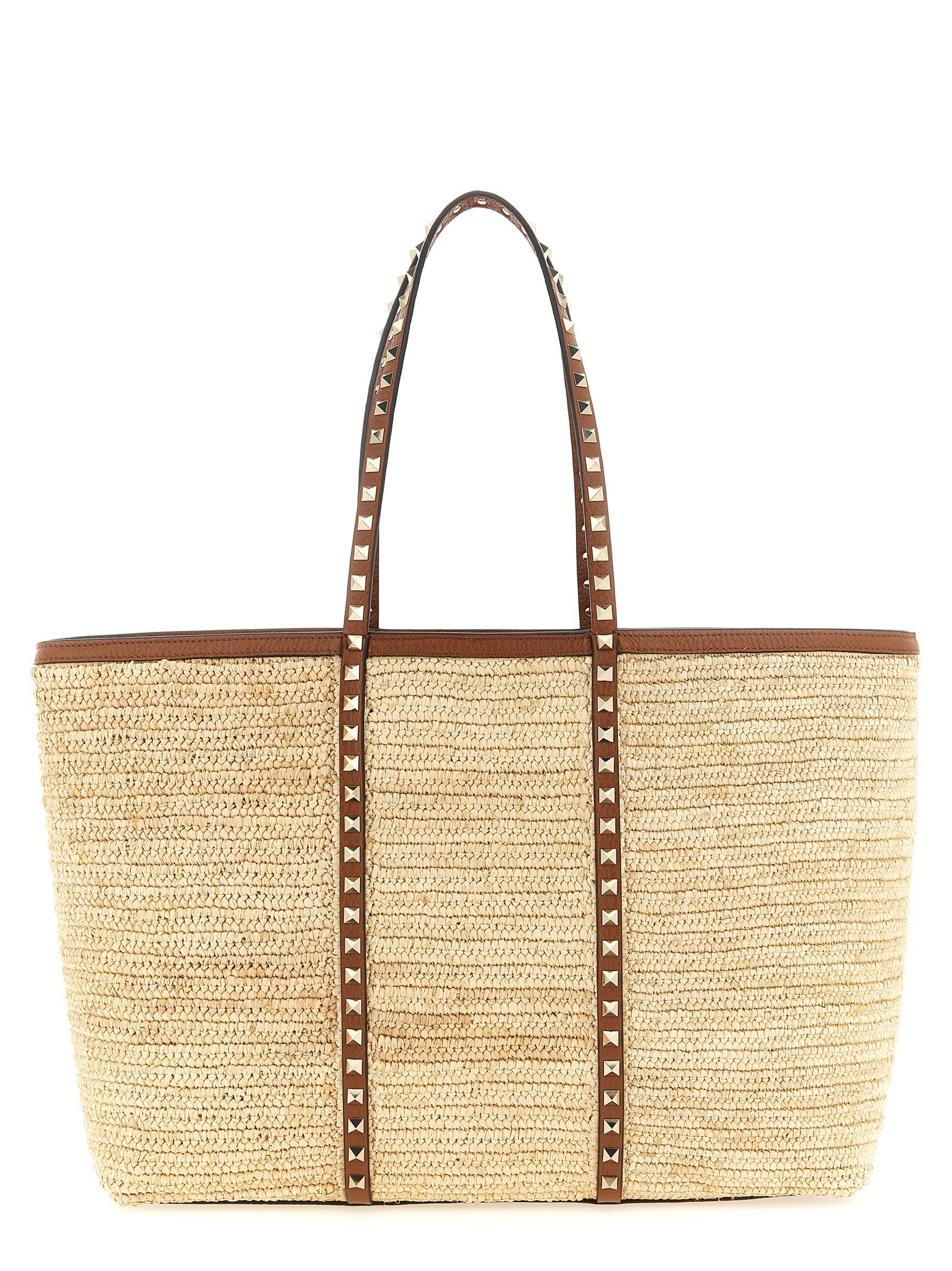 Valentino Garavani Beige Straw Tote Bag Valentino Garavani Xosier