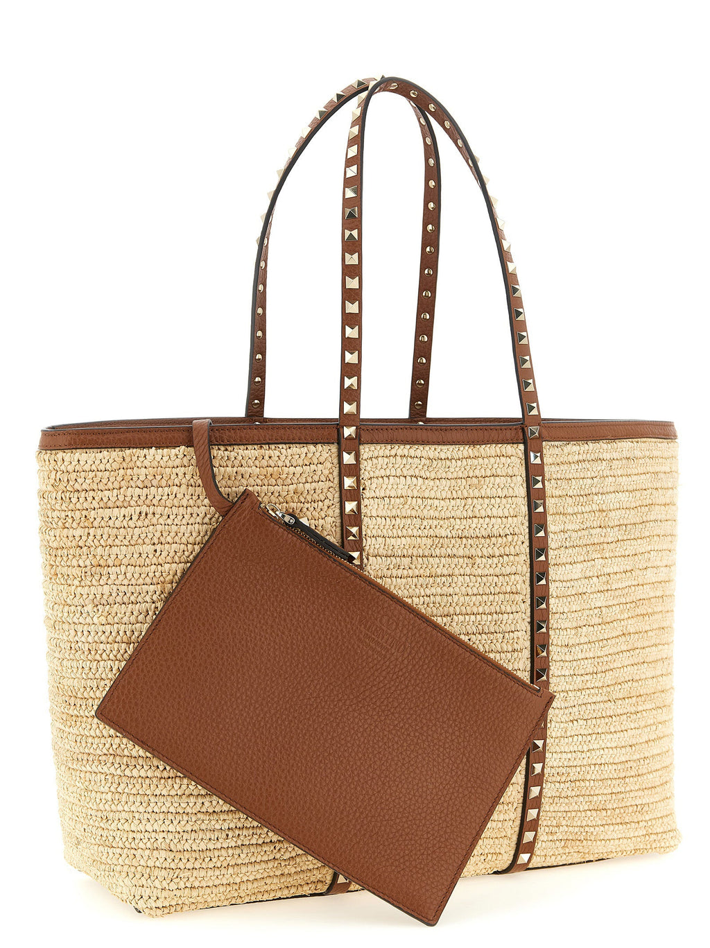 Valentino Garavani Beige Straw Tote Bag Valentino Garavani Xosier