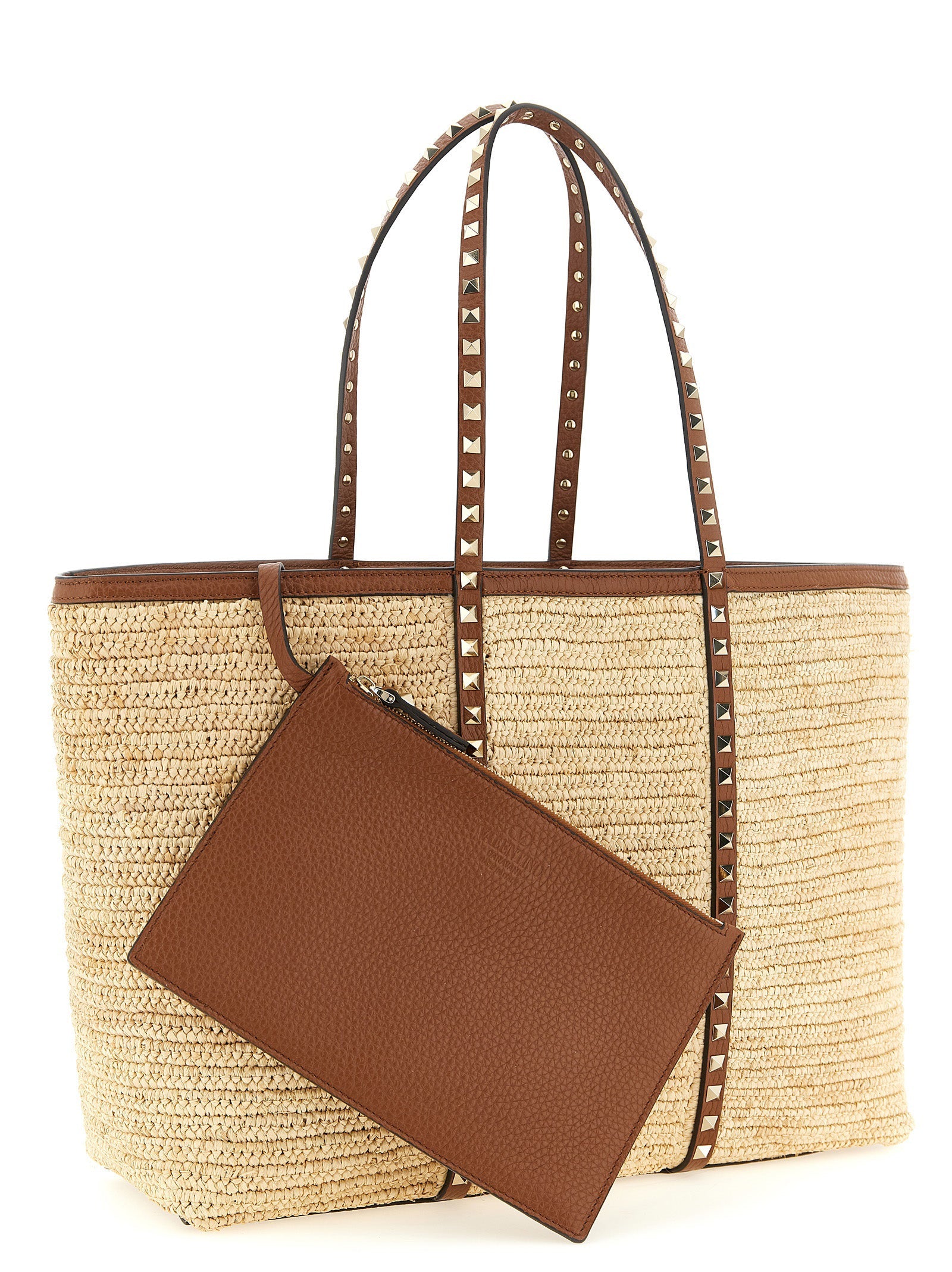 Valentino Garavani Beige Straw Tote Bag Valentino Garavani Xosier