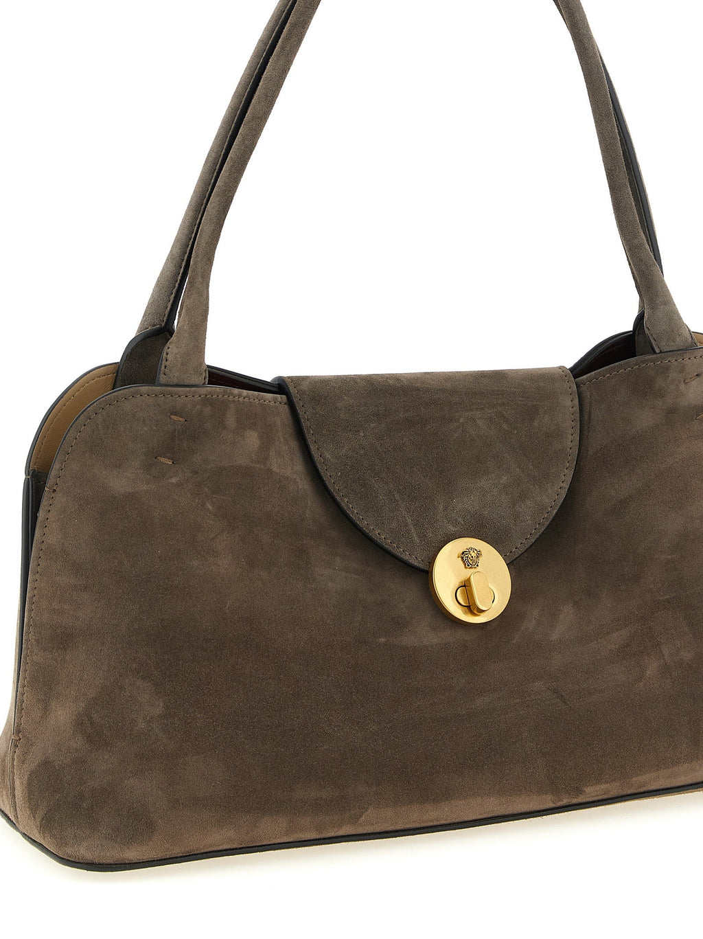 Versace Brown Calfskin Shoulder Bag Versace Xosier